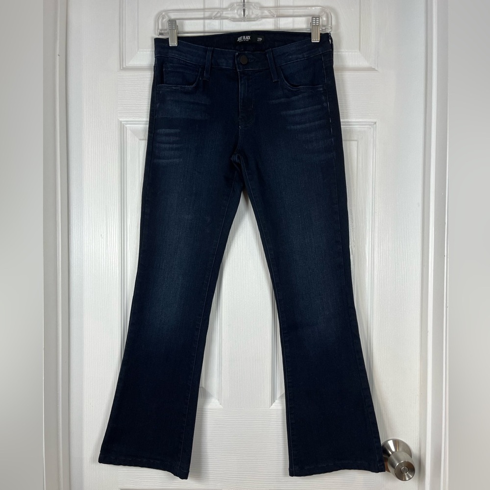 Just Black Denim Ariana High Rise Bootcut Jeans Indigo 27 Petite